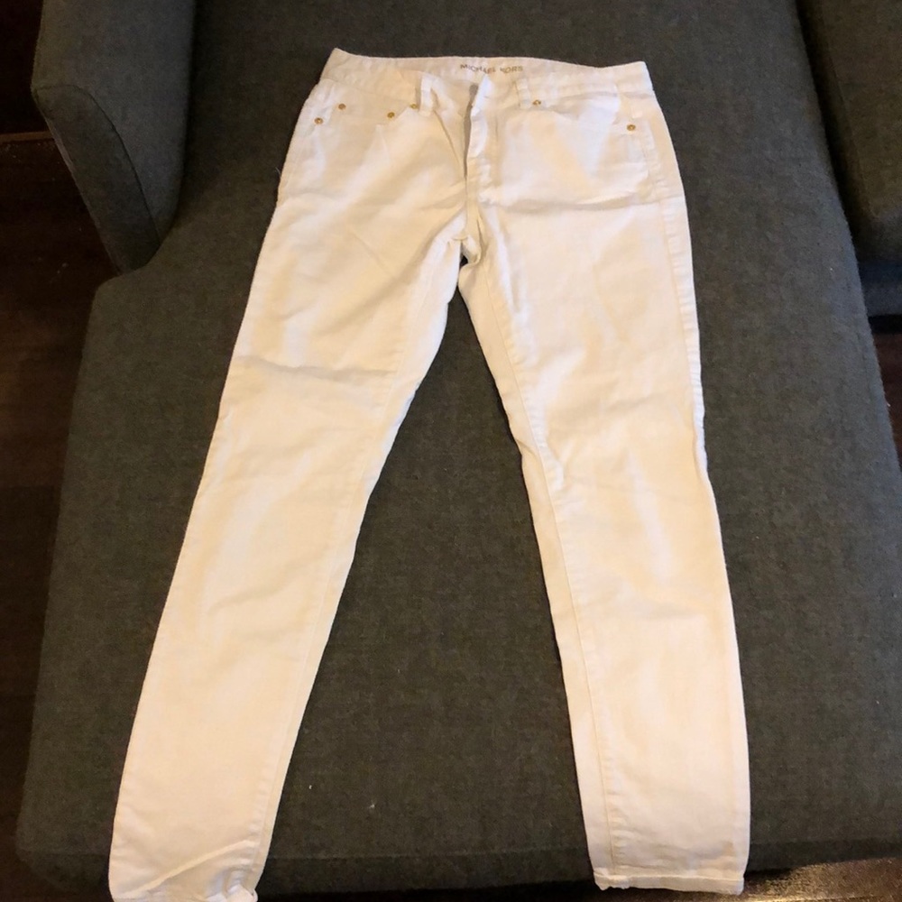 Michael Kors white skinny jeans